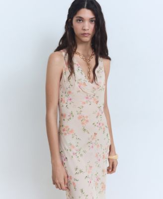 Women's Draped Floral Dress