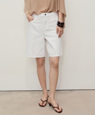 Women's Straight-Fit High-Waist Bermuda Shorts