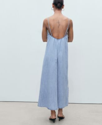 Women's Strappy Denim Dress