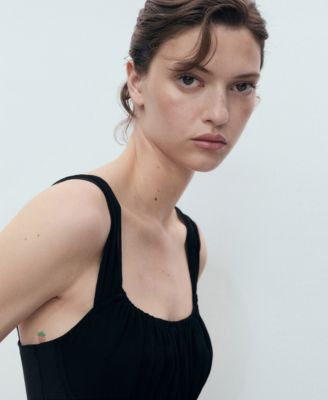 Women's Ruched Neckline Short Dress