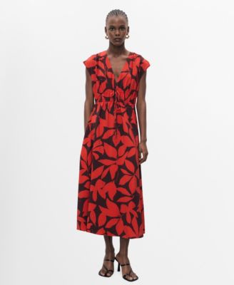 MANGO - Women's Long Printed Dress