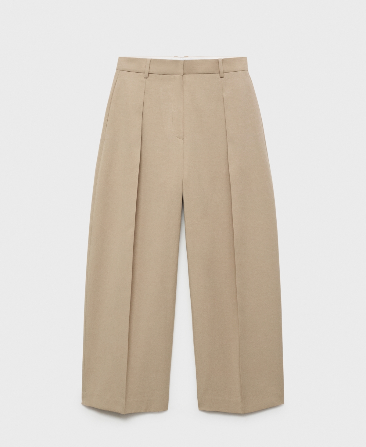Mango Women's Linen-blend Balloon Pants In Brown