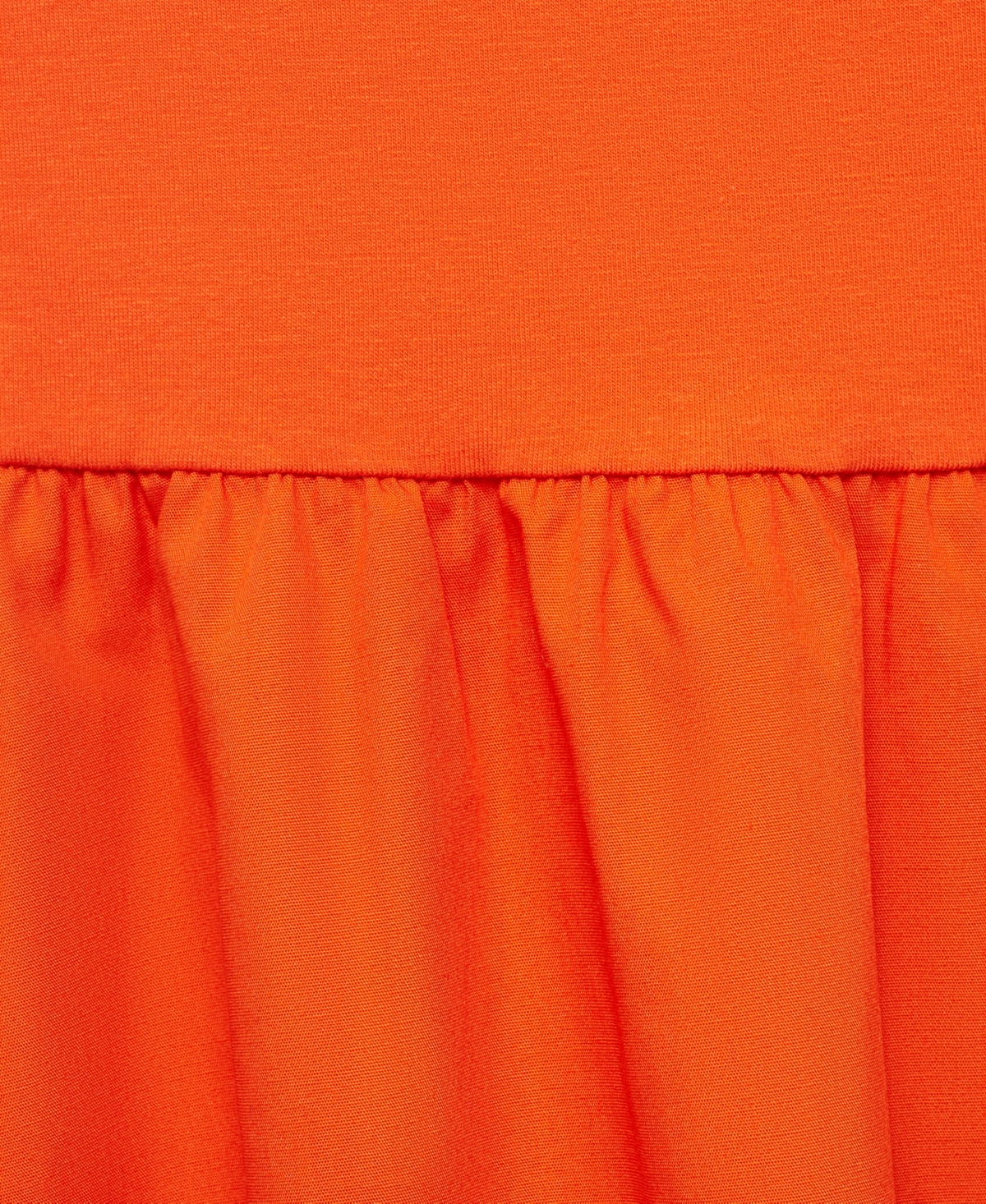 Mango Luigi Mixed Media Strapless Bubble Hem Dress In Orange