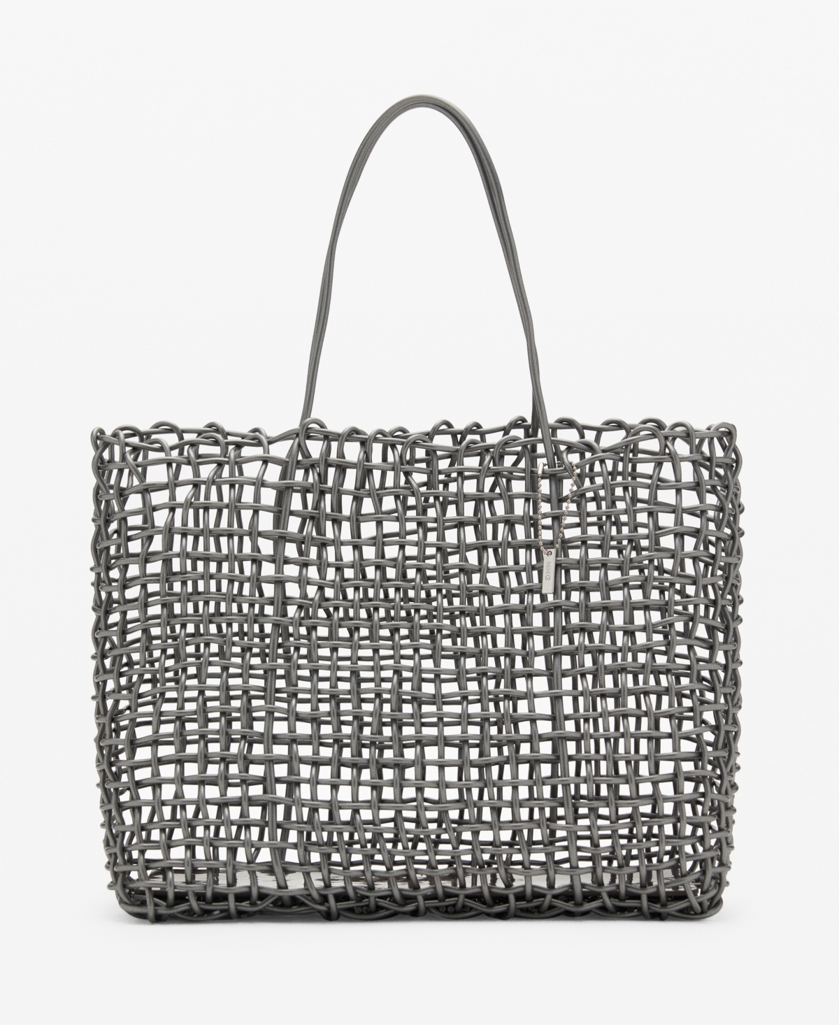 Women's Braided Shoulder Bag - Dark Silver