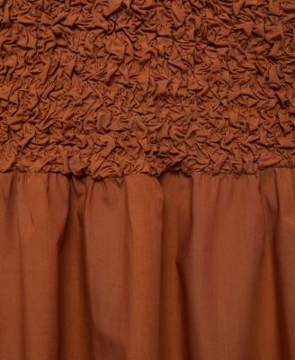 Women's Combined Open-Back Textured Dress