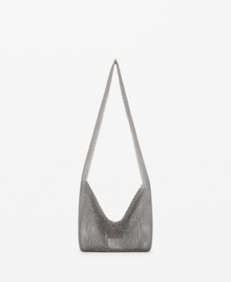 MANGO - Women's Metal Mesh Shoulder Bag