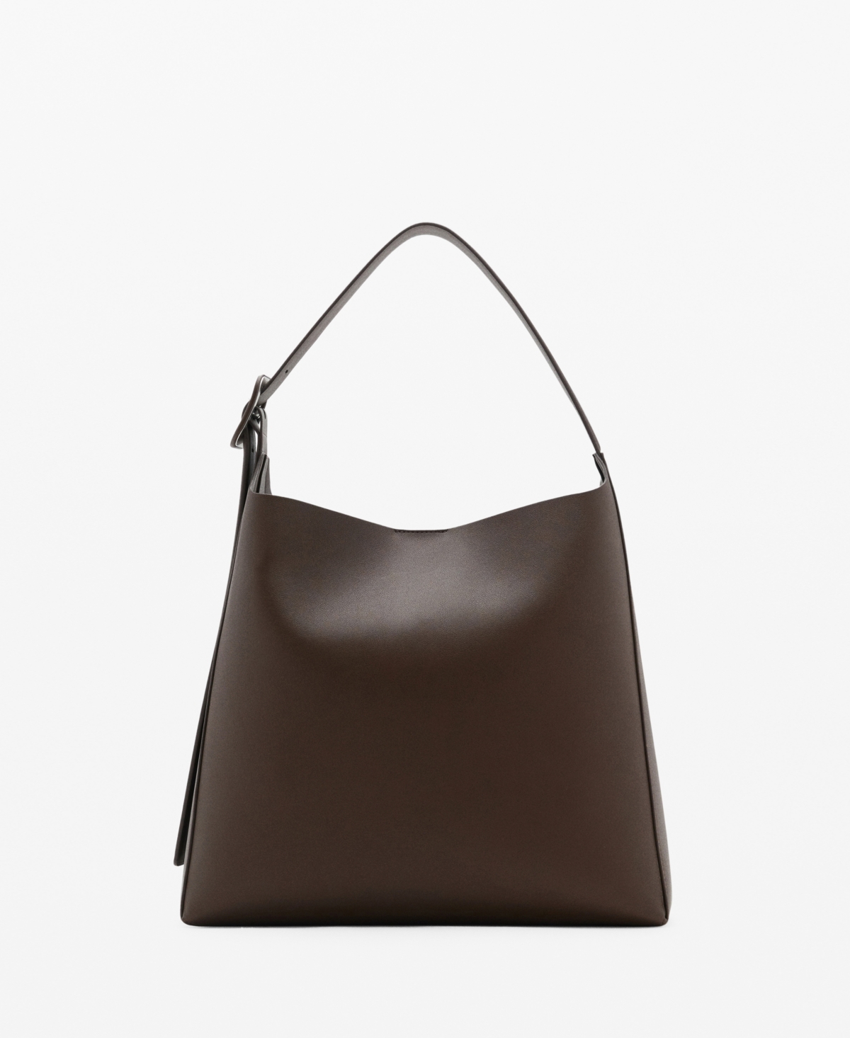 Women's Buckle Shopper Bag - Chocolate