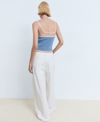 Women's Contrasting Trim Knitted Top