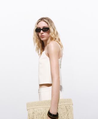 Women's Buttoned Crop Top