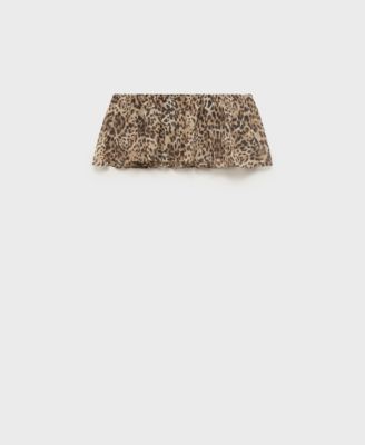 Women's Leopard Print Crop Top