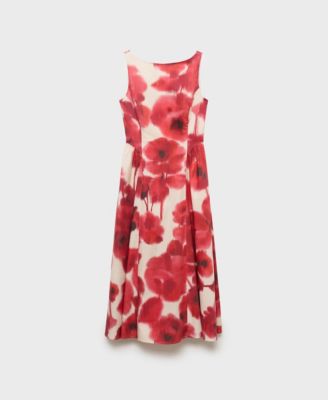 Women's Floral-Print Flared Dress