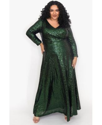 Women's Long Sleeve Sequin Formal Dress