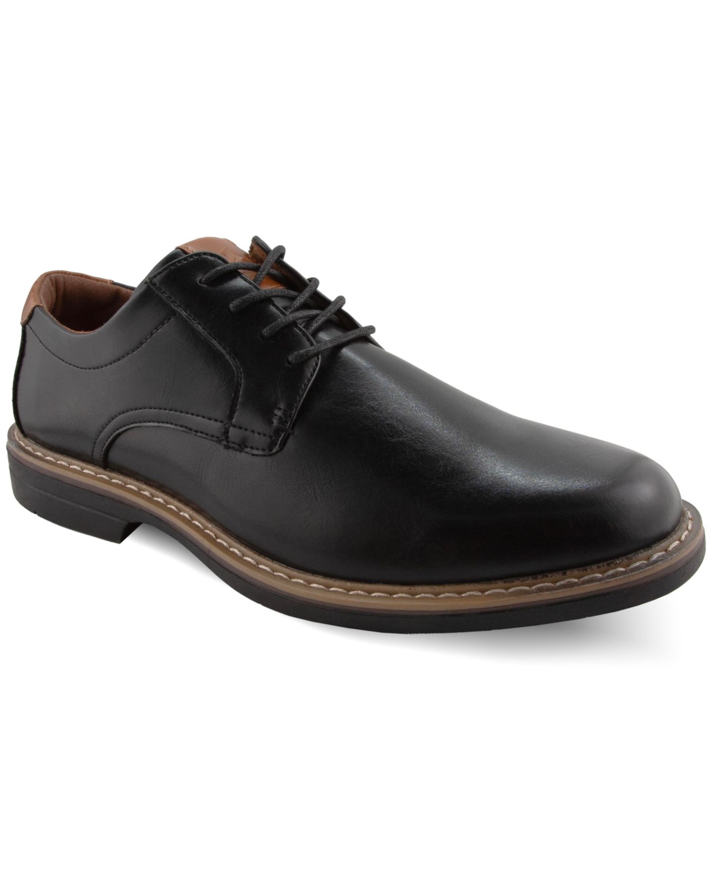 Deer Stags Men's Belmont Comfort Lace Up Dress Oxford, цвет: Чёрный — фото 1