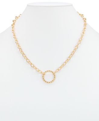 Large Ring Necklace, 18" + 3" extender