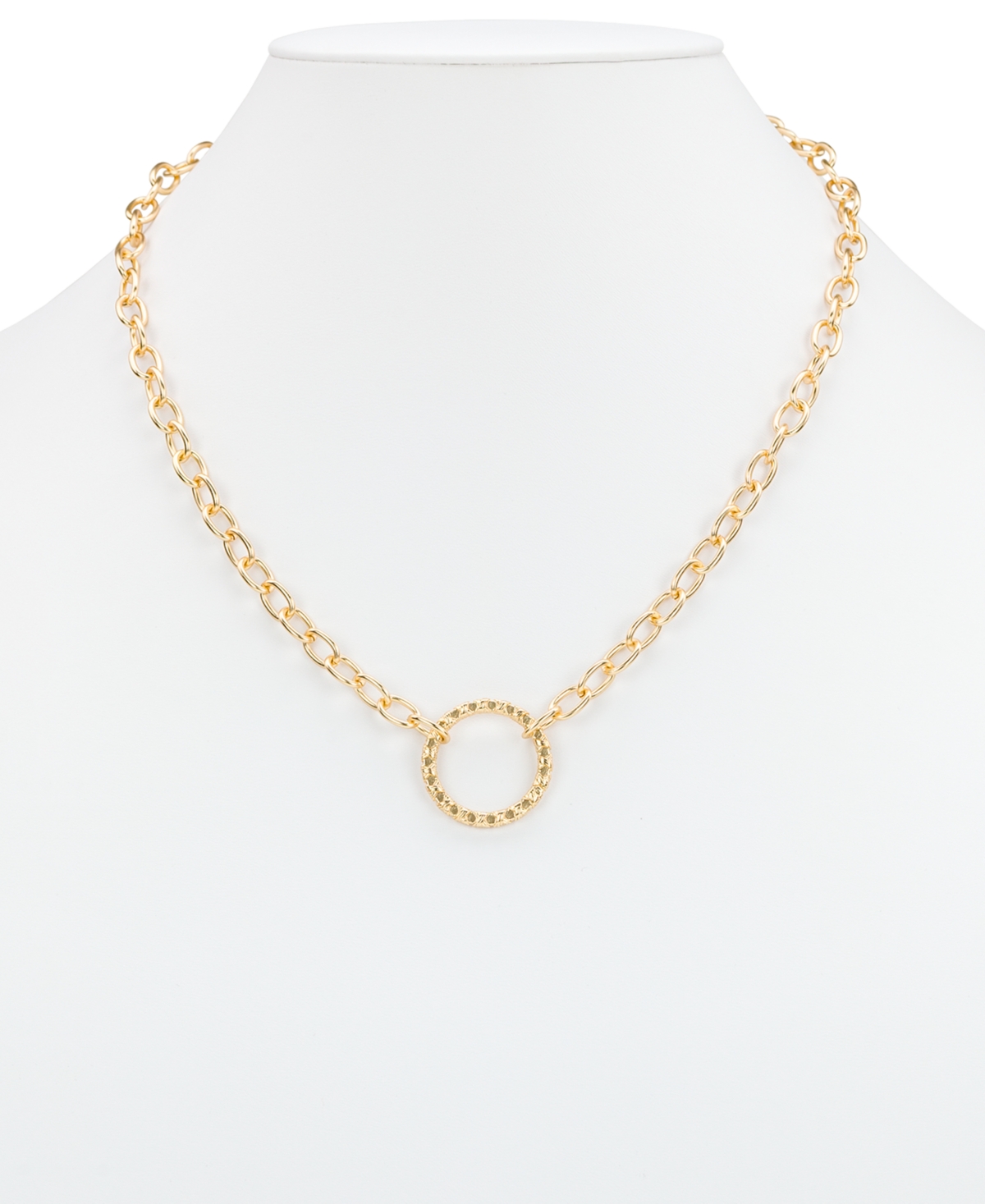 Patricia Nash Large Ring Necklace, 18" + 3" Extender In Gold