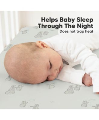 2pk Soothe Fitted Crib Sheets Neutral, Baby Crib Sheets, Fits Standard Nursery Baby Mattress