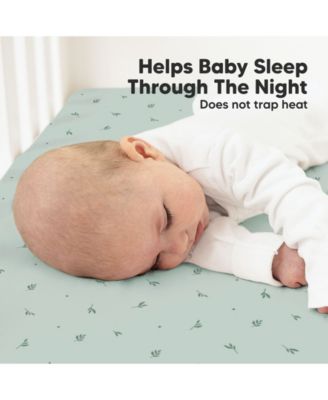 2pk Soothe Fitted Crib Sheets Neutral, Baby Crib Sheets, Fits Standard Nursery Baby Mattress