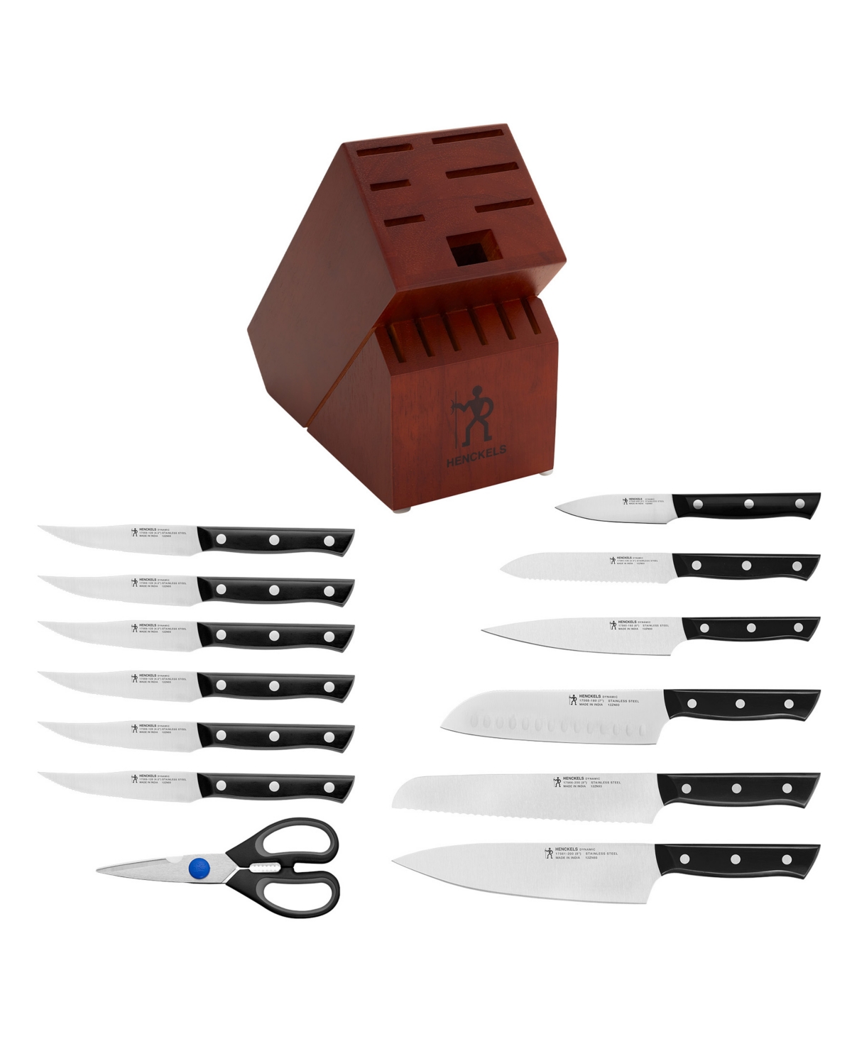 J.a. Henckels Stainless Steel 14-pc. Self-sharpening Knife Block Set In Black