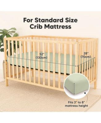 Waterproof Crib Sheets for Boys, Girls, 2pk Baby Fitted Crib Sheet, Waterproof Crib Mattress Protector Sheets