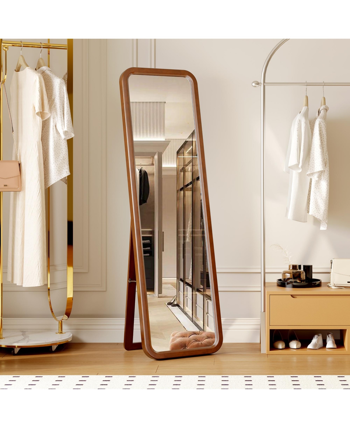 Vlsrka Solid Wood Full Length Mirror