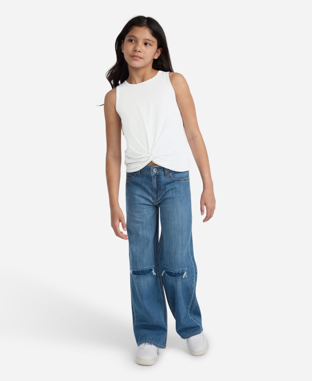Abercrombie Girls Ypb Twist Front Tank Top In Blue