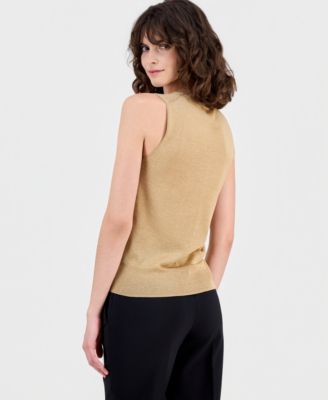 Women's Metallic Sleeveless Sweater