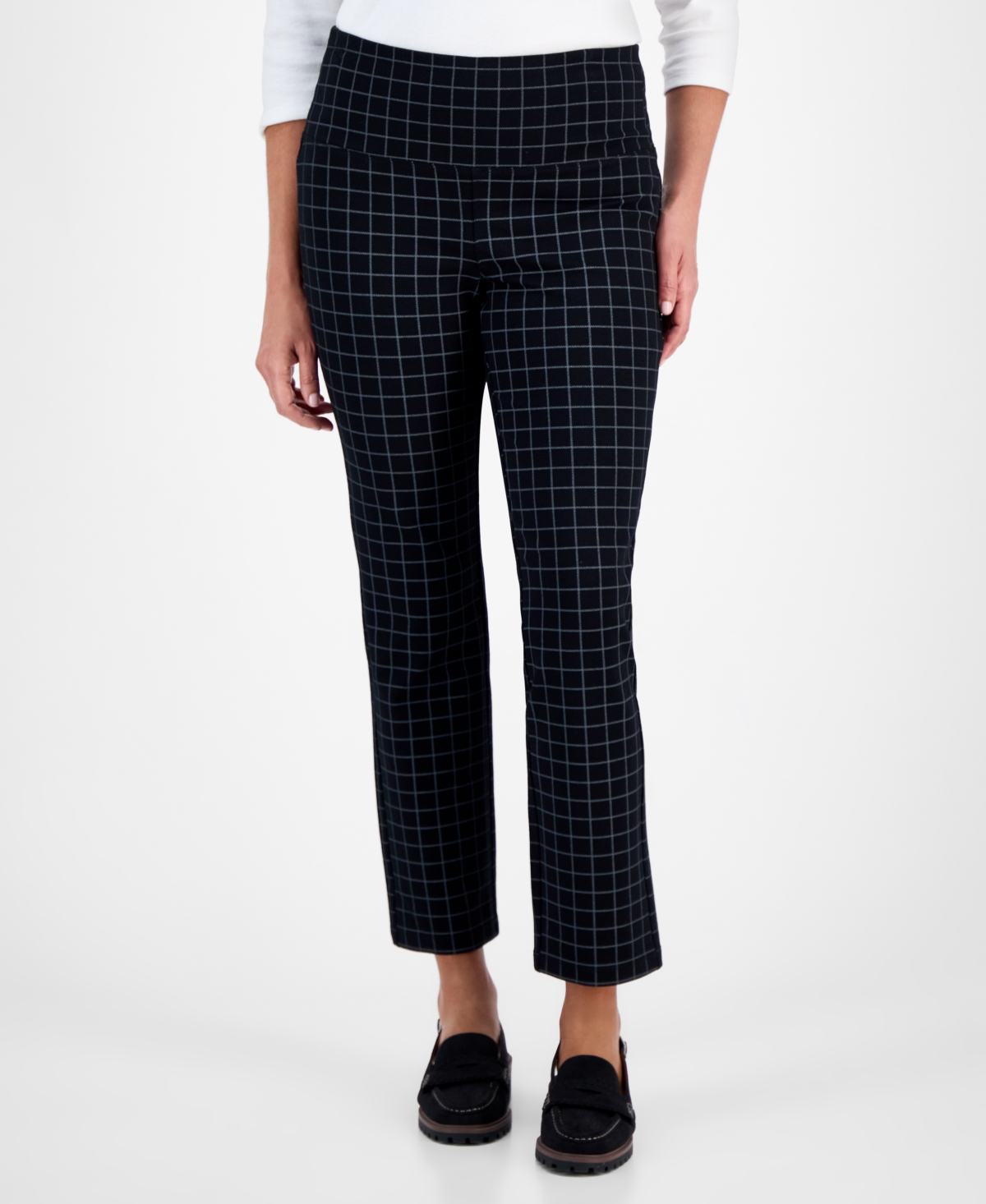 Style & Co Women's Straight-leg Ponte-knit Pants, Created For Macy's In Black