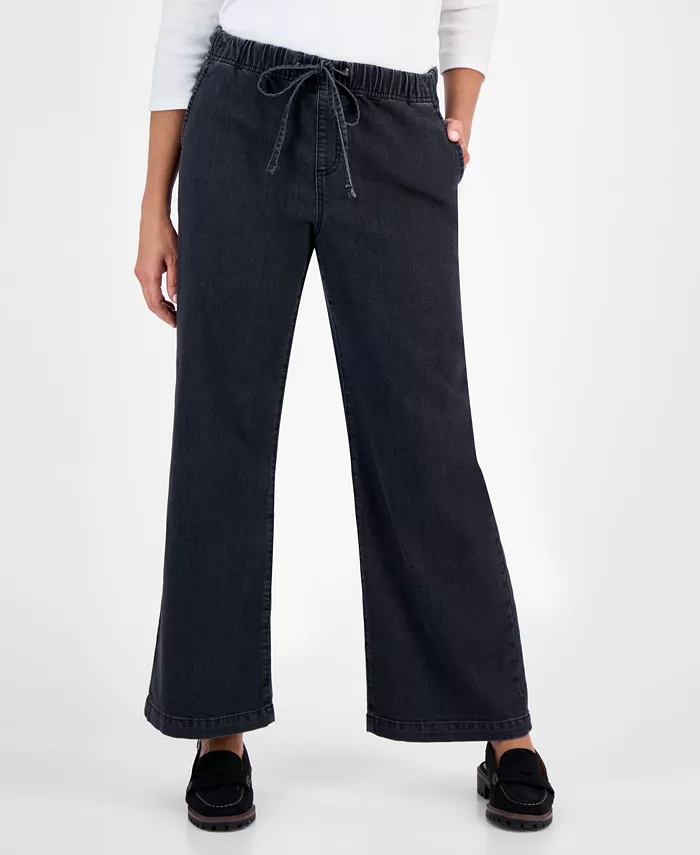 Women's Wide-Leg Pull-On Jeans - thumbnail 6