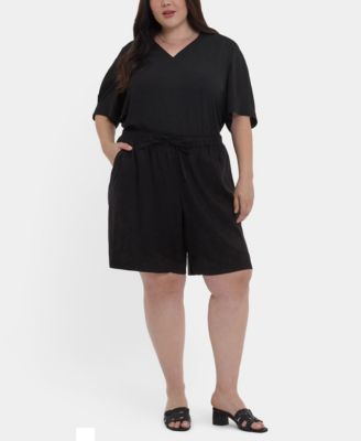Plus Size Breezy Bermuda Drawstring Shorts