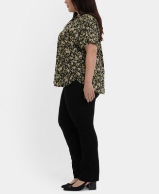 Plus Size Becky Short Sleeve Pullover Top