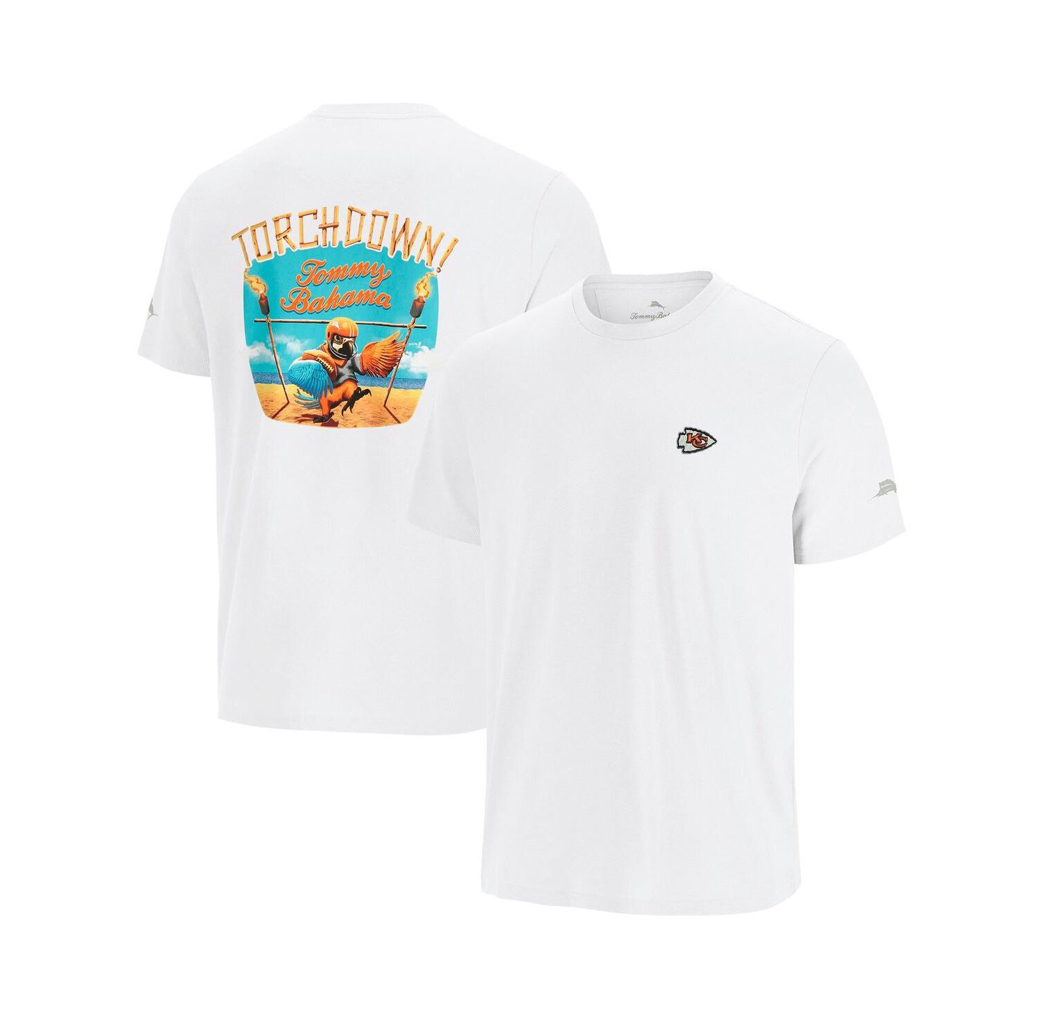 Men's White Kansas City Chiefs Sport Torch down Graphic T-Shirt