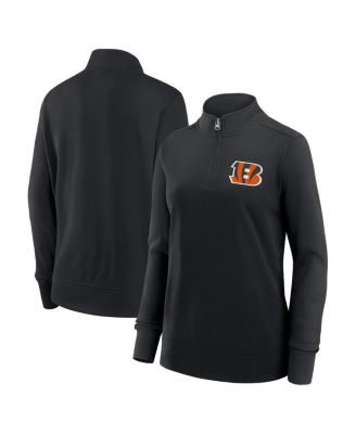 Logo Athletic - Women's Black Cincinnati Bengals Velocity Quarter-Zip Jacket