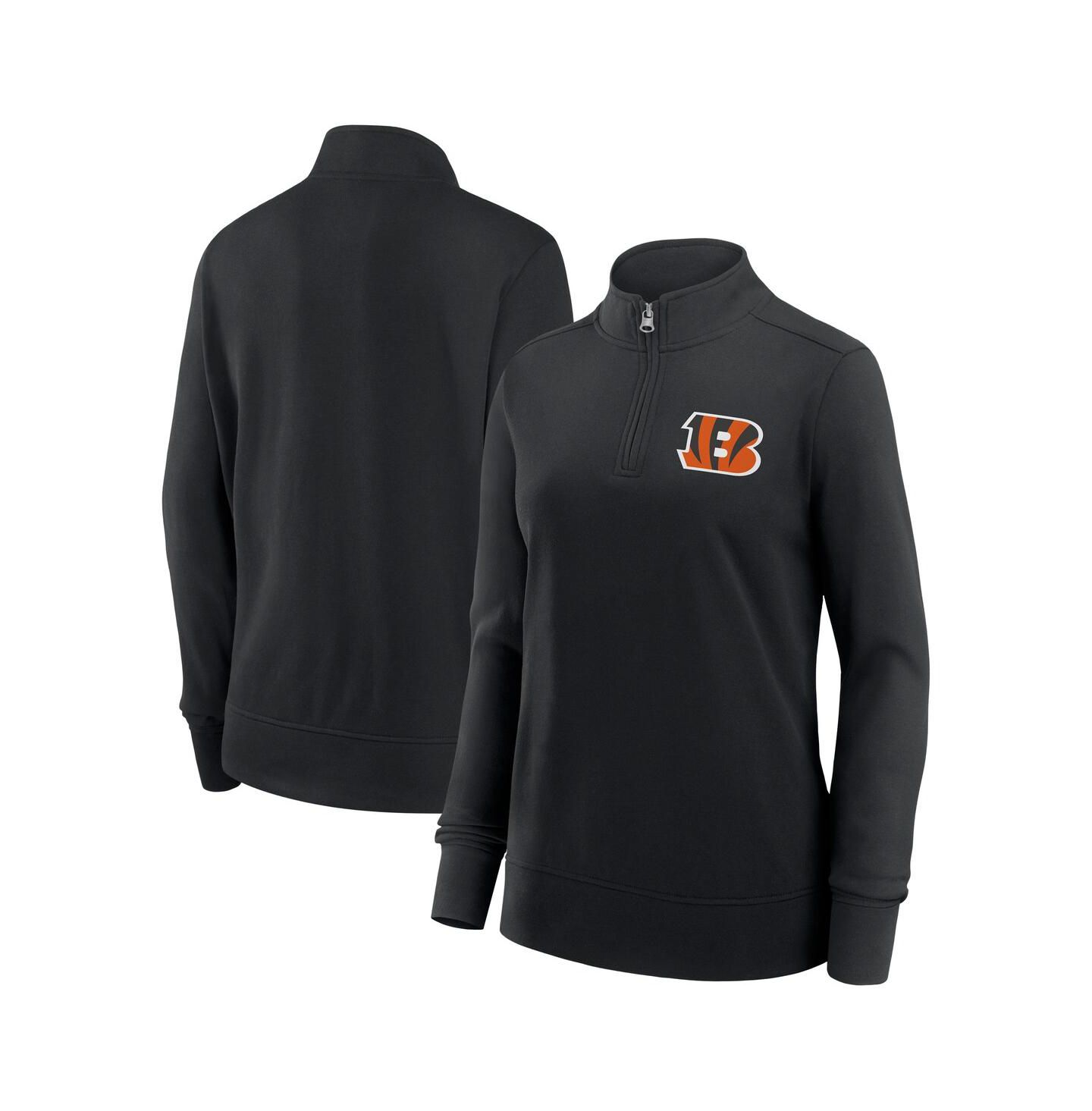 Женская куртка Logo Athletic Black Cincinnati Bengals Velocity Quarter-Zip — фото 1