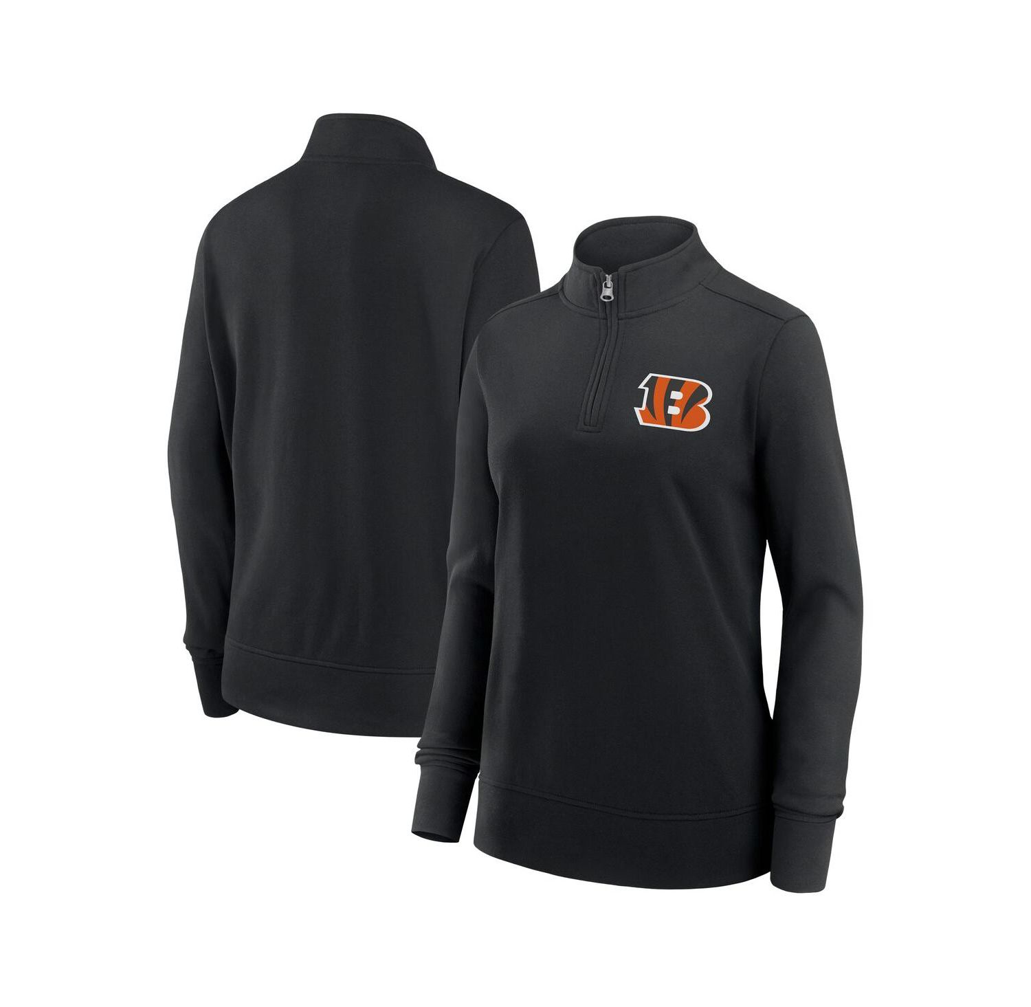 Women's Black Cincinnati Bengals Velocity Quarter-Zip Jacket