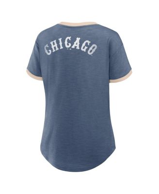 Women's Navy Chicago White Sox Binge Worthy Stadium Slub V-Neck T-Shirt