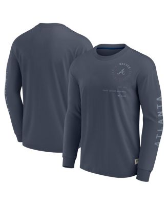 Fanatics - Men's Blue Atlanta Braves Elements Future Ground Tonal Info Long Sleeve T-Shirt