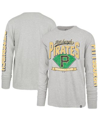 '47 Brand - Men's Gray Pittsburgh Pirates Fair Ball Franklin Long Sleeve T-Shirt
