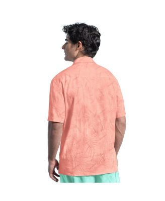 Men's Coral Houston Astros Linen Party Button-Up Shirt