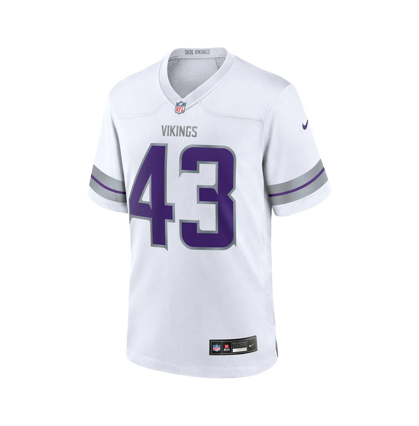 Мужской топ Nike Andrew Van Ginkel White Minnesota Vikings Alternate Game Jersey — фото 2