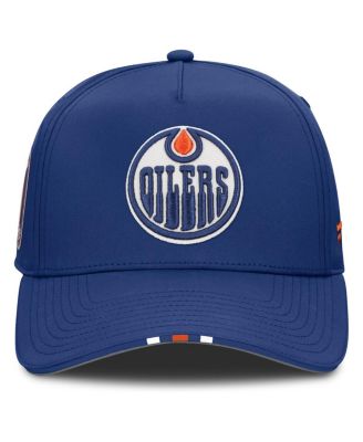 Men's Royal Edmonton Oilers 2025 NHL Draft Authentic Pro On-Stage Podium A-Frame Adjustable Hat