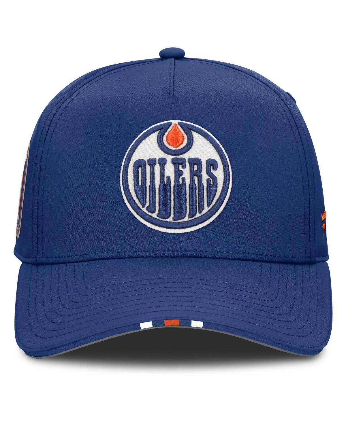Fanatics Men's Royal Edmonton Oilers 2025 Nhl Draft Authentic Pro On-stage Podium A-frame Adjustable Hat In Blue