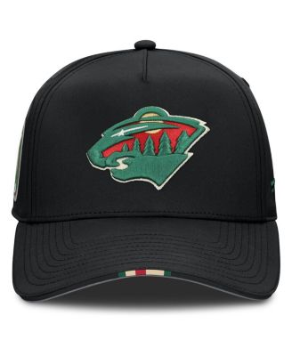 Men's Black Minnesota Wild 2025 NHL Draft Authentic Pro On-Stage Podium A-Frame Adjustable Hat