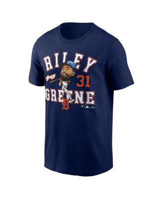 Men's Riley Greene Navy Detroit Tigers Hometown Caricature T-Shirt