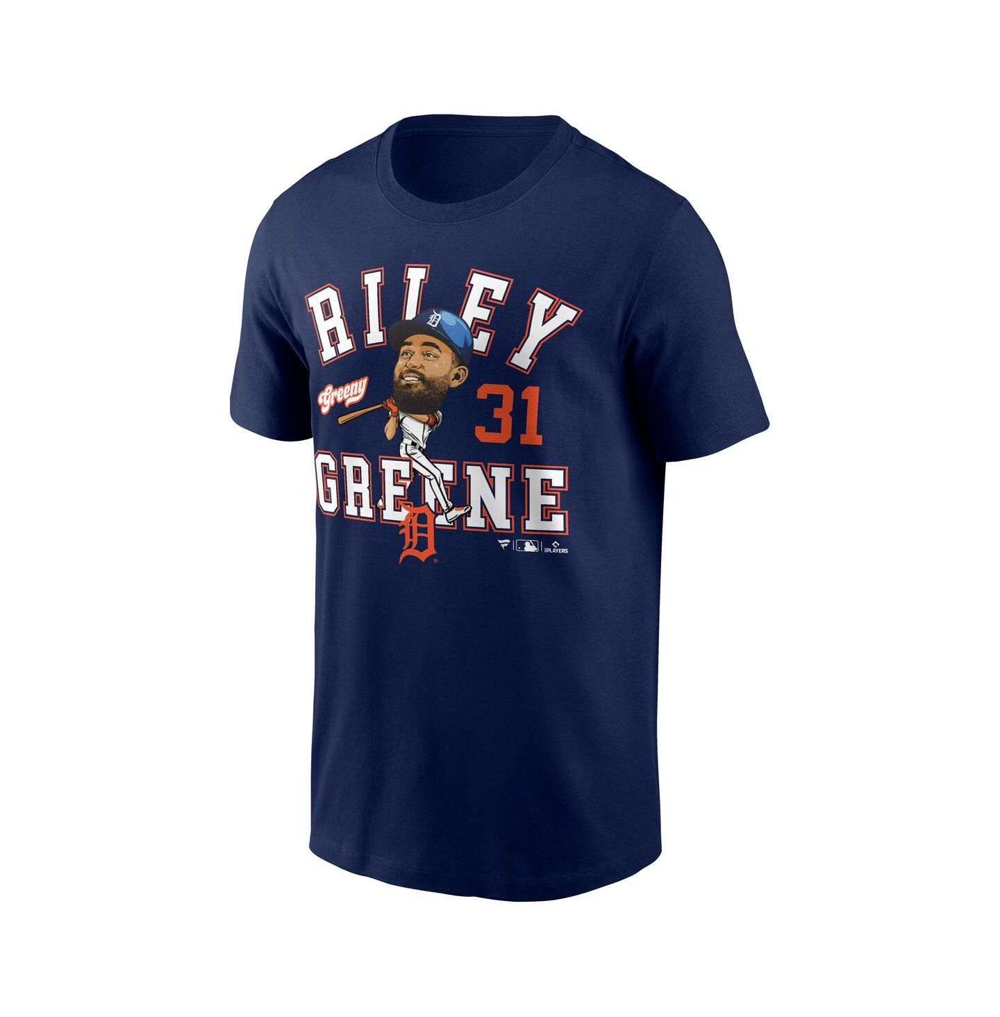 Мужская футболка Fanatics Riley Greene Navy Detroit Tigers Hometown Caricature — фото 2