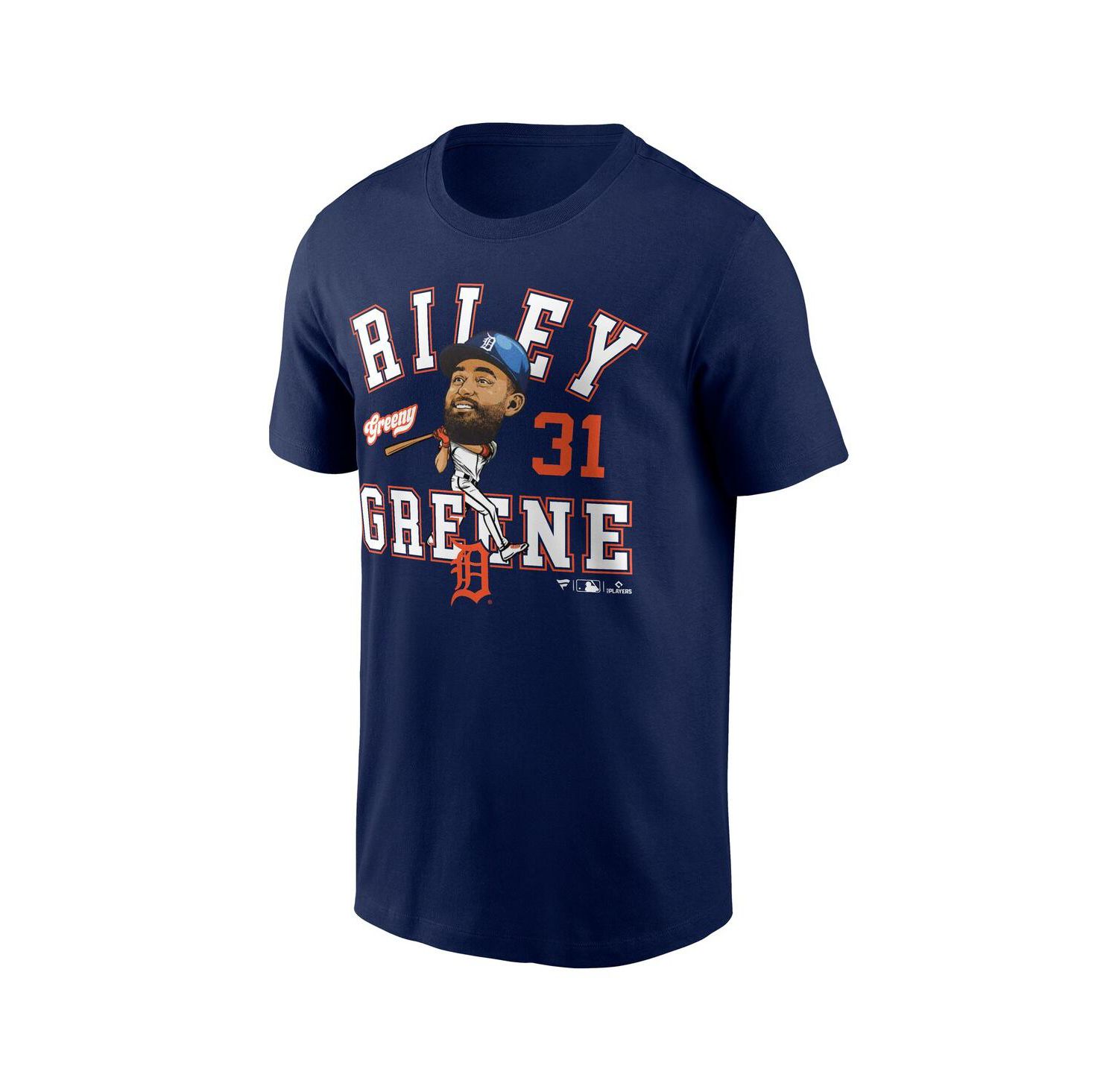 Men's Riley Greene Navy Detroit Tigers Hometown Caricature T-Shirt