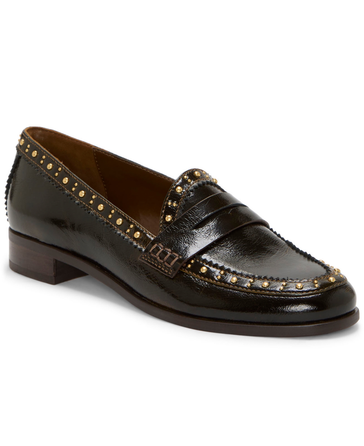 Vince Camuto Camdyn Studded Penny Loafer In Brown