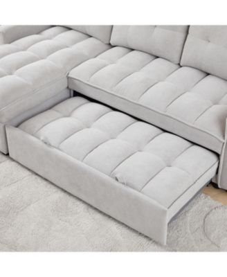 MH 78.75" Reclining Pull-Out Sectional Sofa
