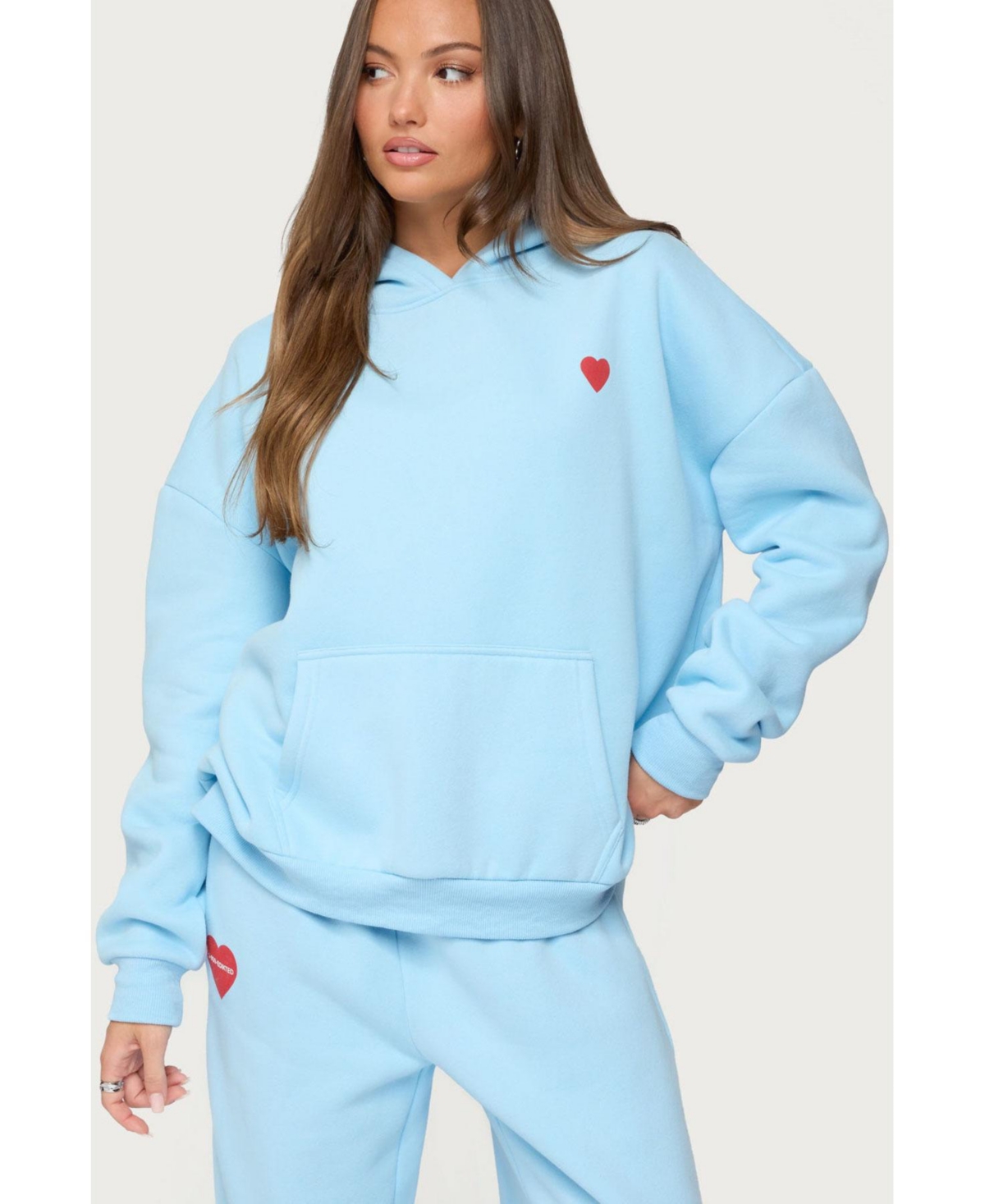 Women's Call Me Hoodie - Light-blue