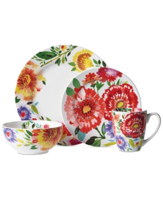 Kim Parker - 16-Pc. Provence Garden Zinni Dinnerware Set
