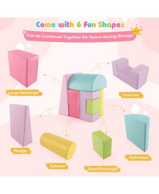 Toddler 6 PCS Climber Play Set Indoor Foam Climb & Crawl Activity Blocks w/ Cover